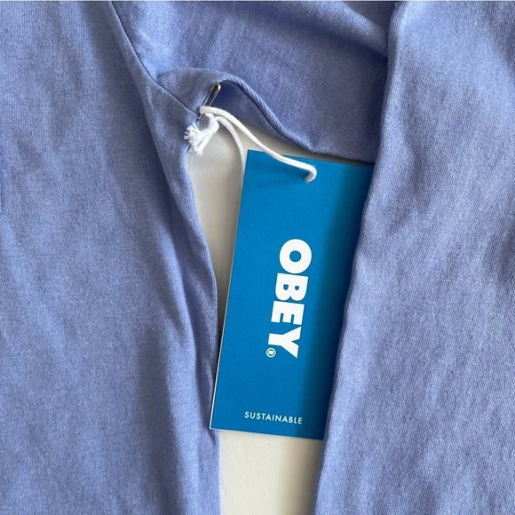 ❌SOLD❌Obey Timeless Recycled Pocket Long sleeve T-shirt Violet size Medium NWT - Picture 7 of 8